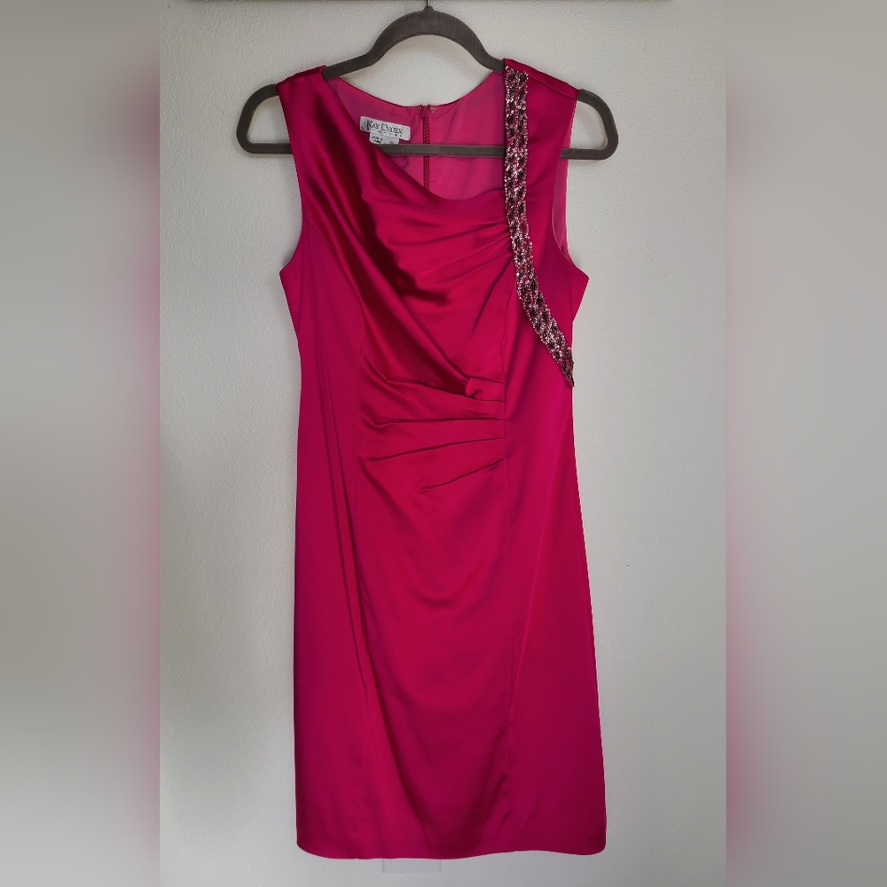 Kay Unger Fuchsia Cocktail Dress